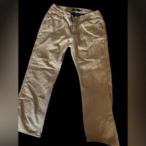 Classic Men's Fleece Lined Chino Pants in Khaki